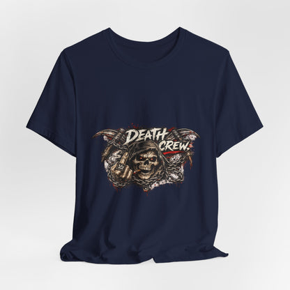 Death Crew Skull Graphic Tee — Vintage Biker Rock T-Shirt
