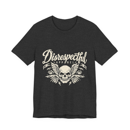 Disrespectful Apparel Skull Tee - Vintage Winged Skull Graphic Shirt