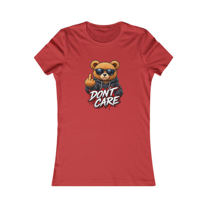 'Don't Care' Bear — Women's Favorite Graphic Tee