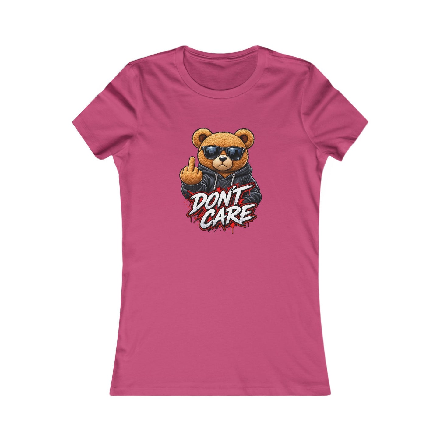 'Don't Care' Bear — Women's Favorite Graphic Tee