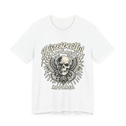 Skull & Wings Tee — "Disrespectful Apparel" Graphic T‑Shirt