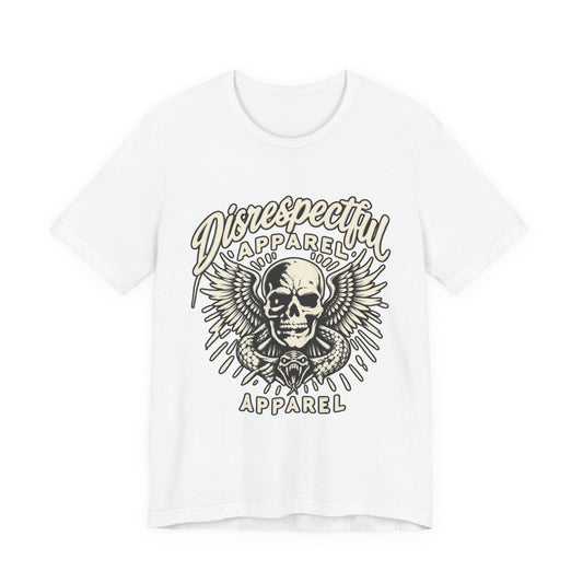 Skull & Wings Tee — "Disrespectful Apparel" Graphic T‑Shirt