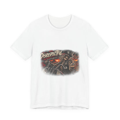 Disrespectful Streetwear Tee — Vintage Biker Skull Graphic T-Shirt