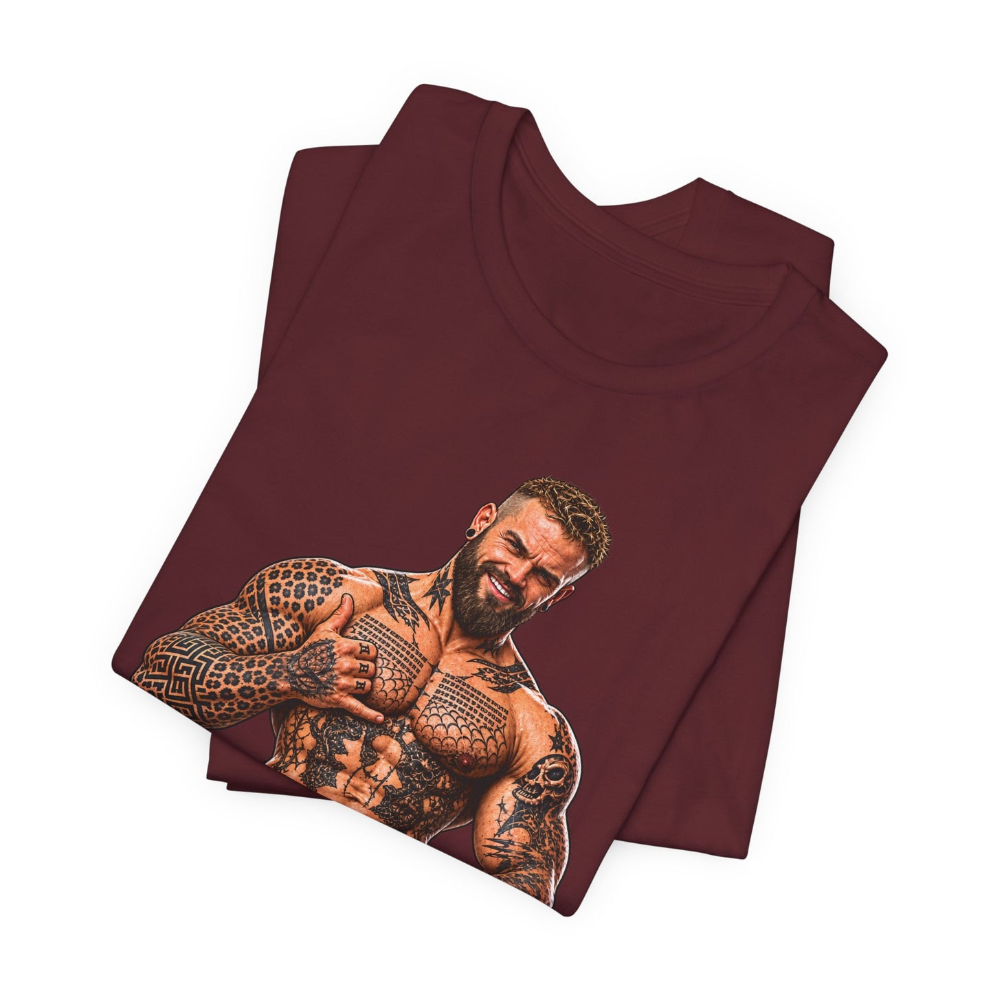 Spread Cheeks Not Hate — Tattooed Biker Graphic Tee