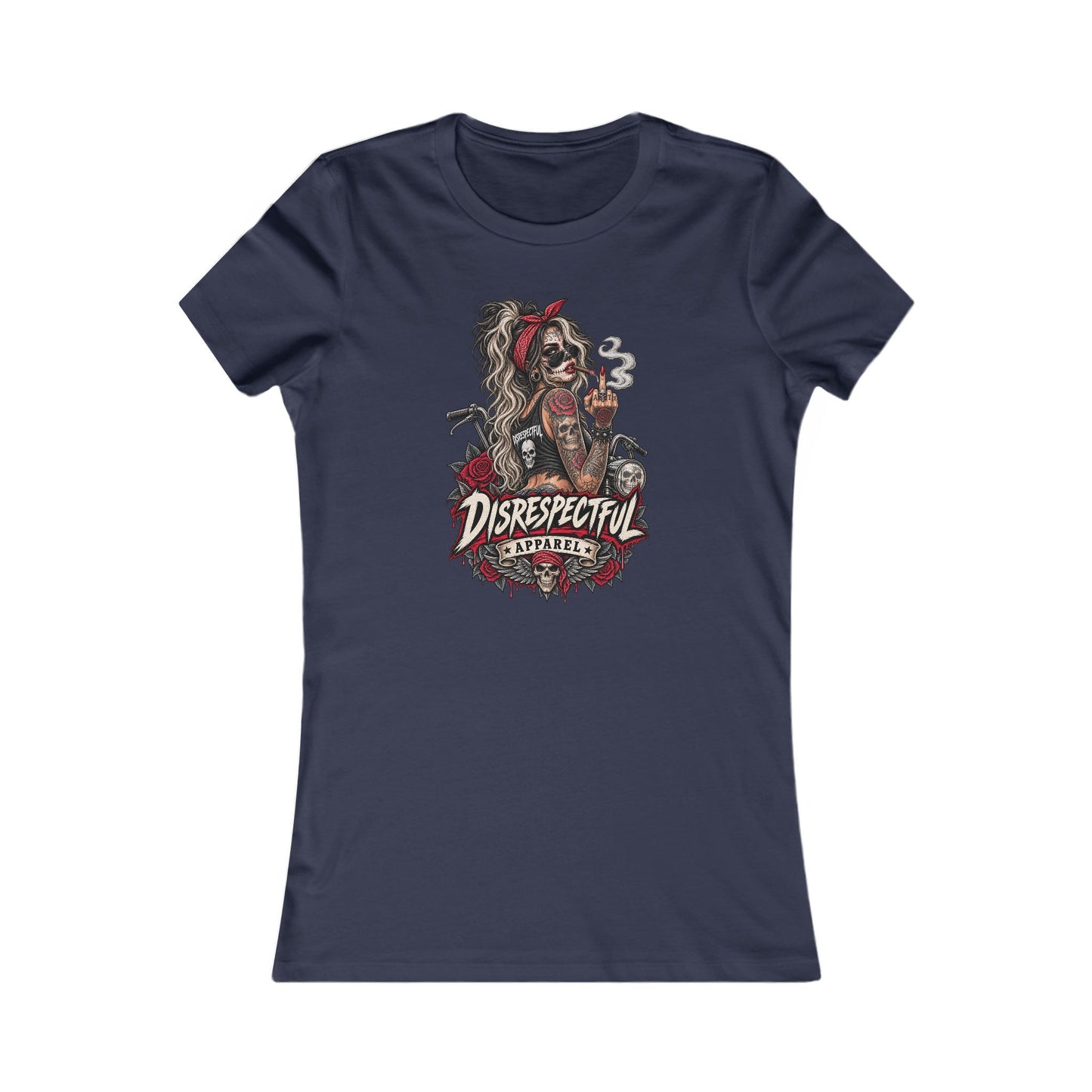 Disrespectful Apparel Skull Pin-Up — Women's Favorite Graphic Tee