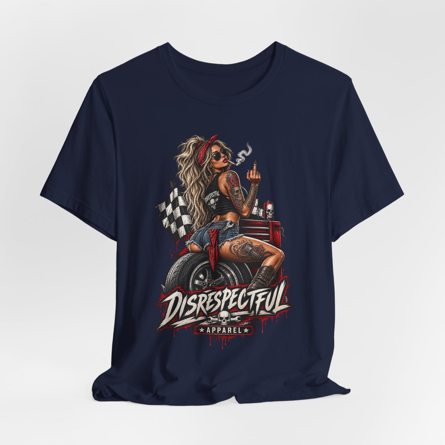 Disrespectful Apparel Biker Girl Graphic Tee