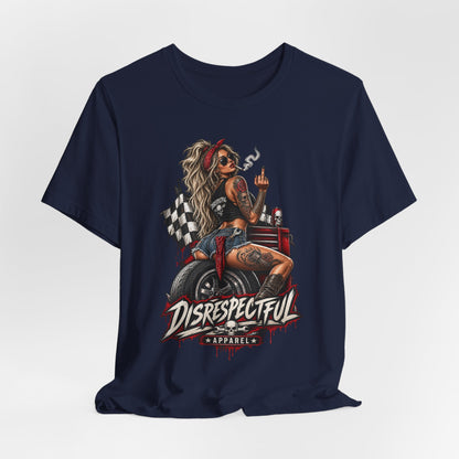 Disrespectful Apparel Biker Girl Graphic Tee