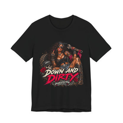 Down and Dirty — Mechanic Pin-Up Graphic Tee