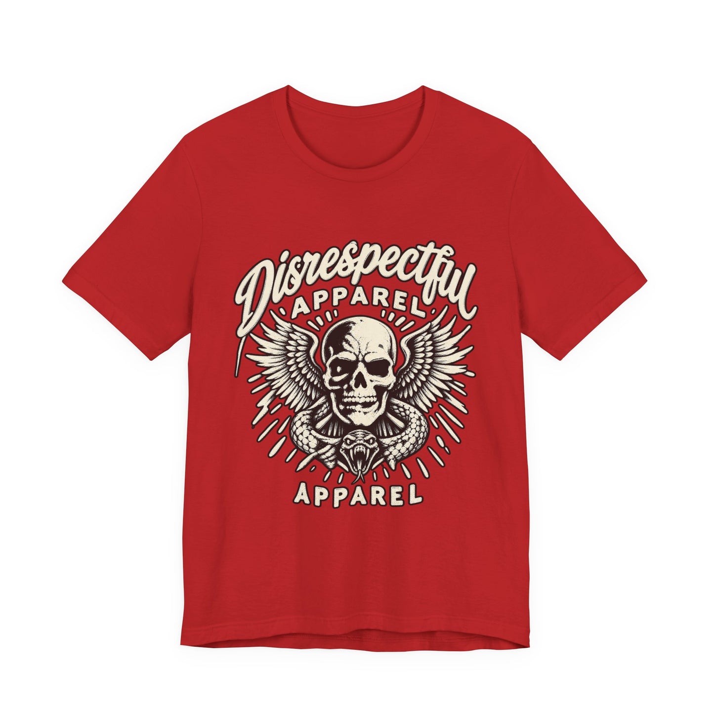 Skull & Wings Tee — "Disrespectful Apparel" Graphic T‑Shirt