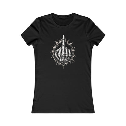 Skull Middle Finger — Women's Favorite Graphic Tee