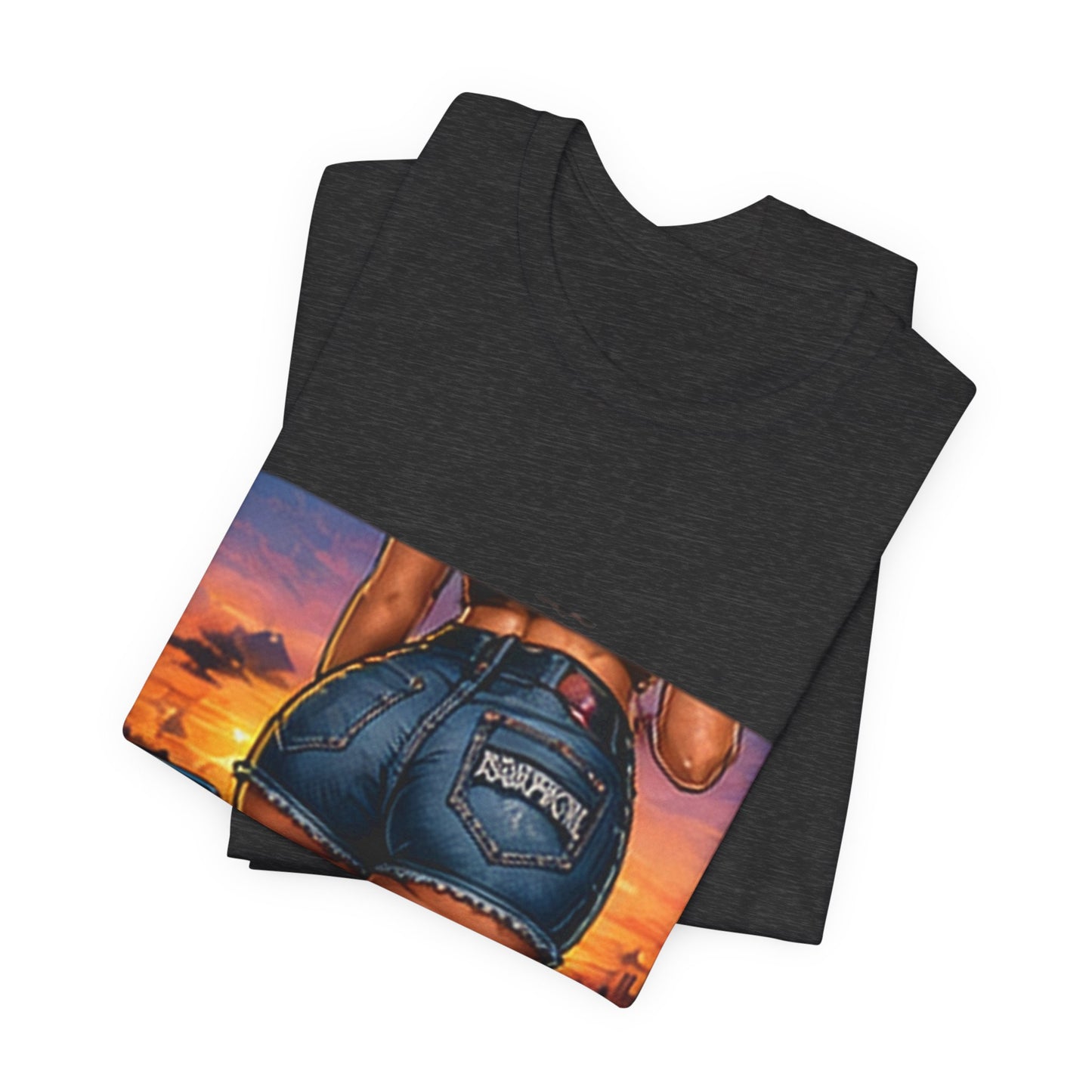 Sunset Denim — Retro Pin-Up Graphic Tee