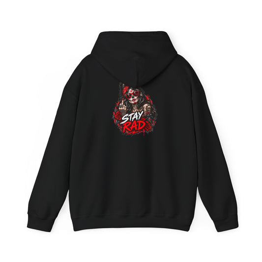 Stay Rad Skull Girl — Back-Print Graphic Hoodie