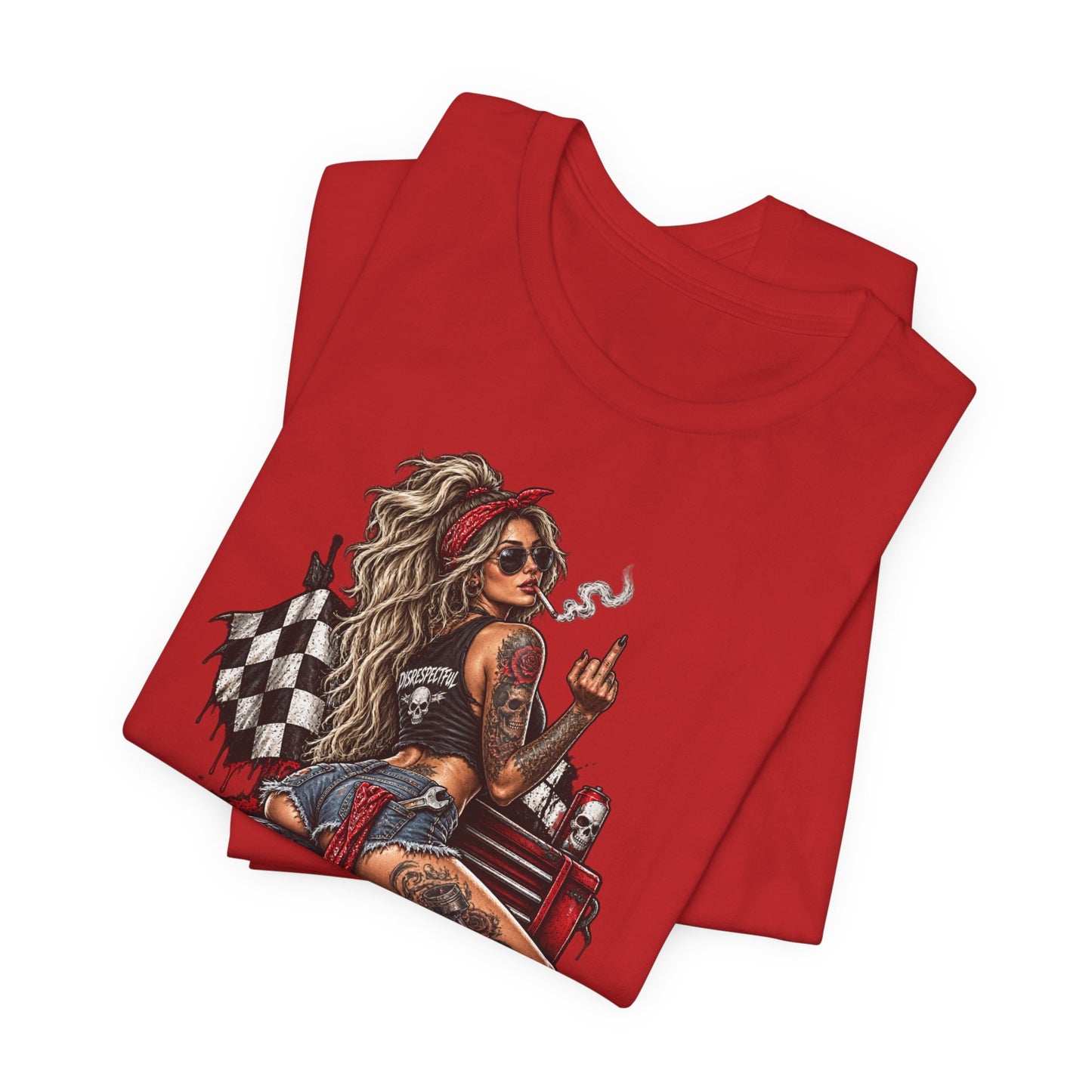 Disrespectful Apparel Biker Girl Graphic Tee