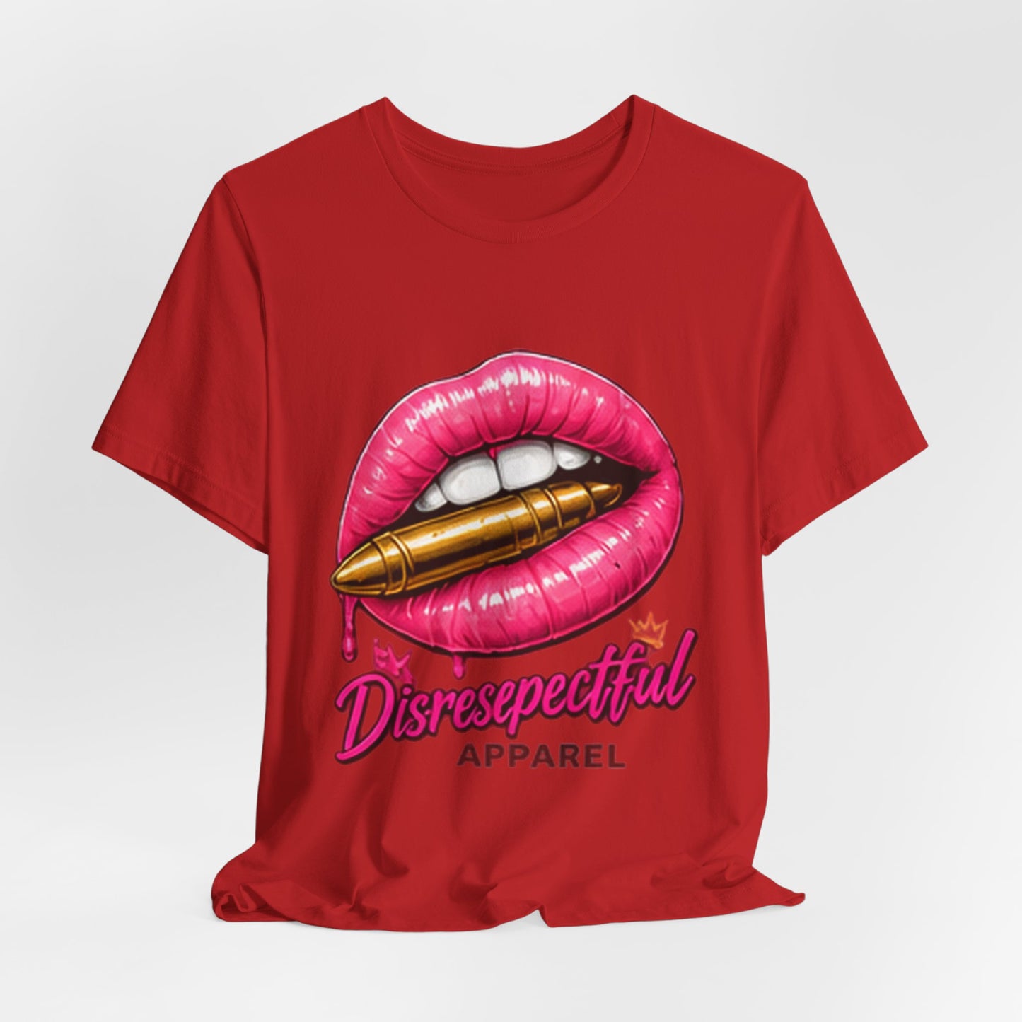 Kiss Kiss Bang Bang — Pink Lip & Bullet Graphic Tee