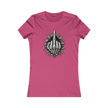 Skull Middle Finger — Women's Favorite Graphic Tee