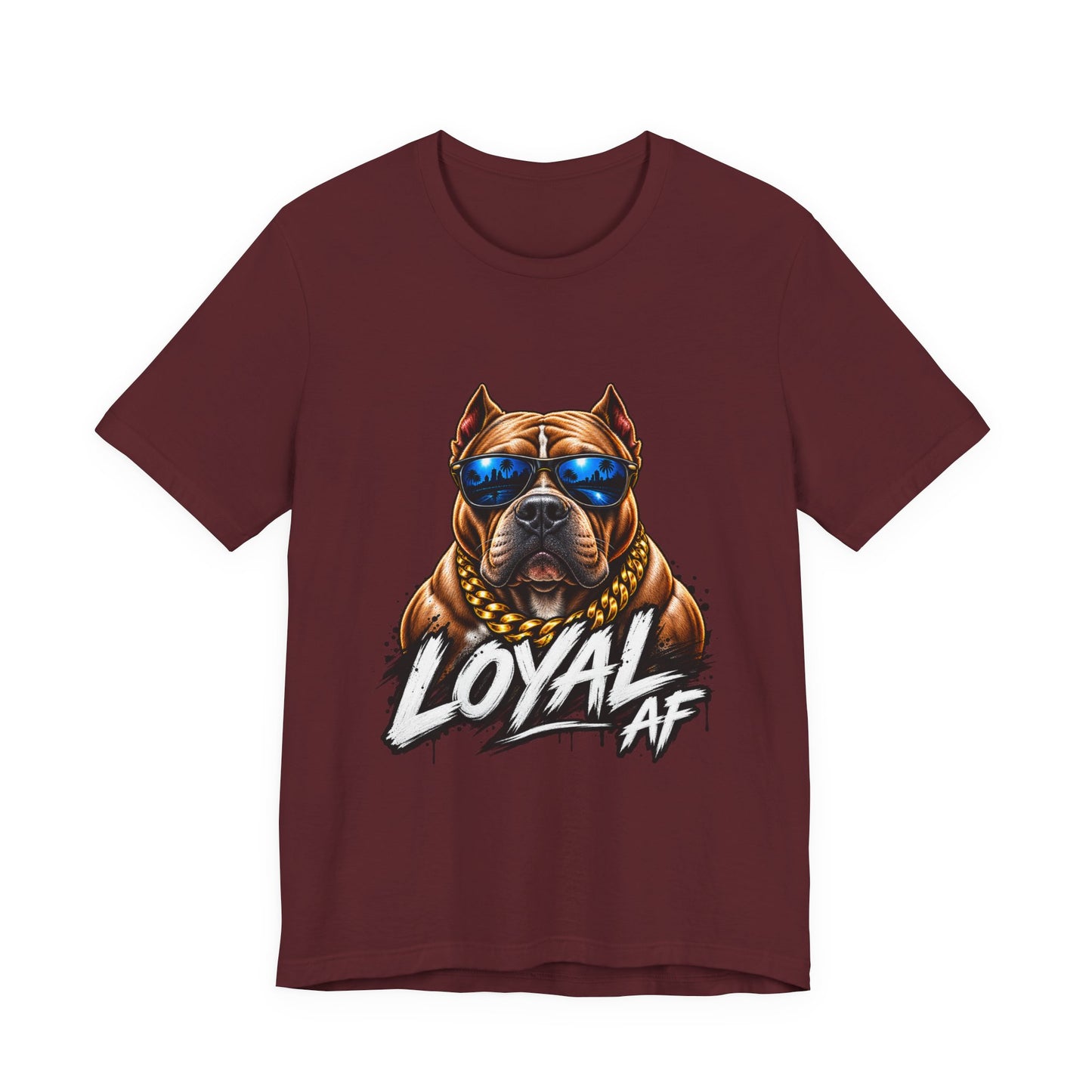 Loyal AF Pitbull T-Shirt — Cool Sunglasses Dog Graphic Tee