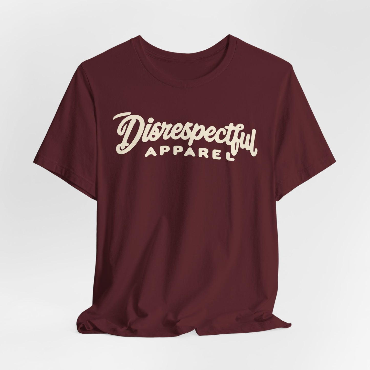 Disrespectful Apparel Script Logo Tee — Casual Graphic T-Shirt