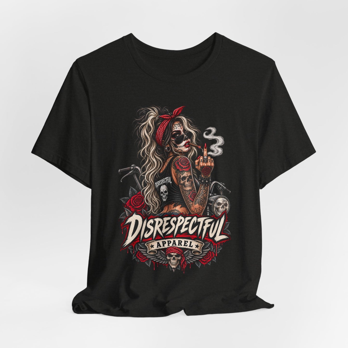 Disrespectful Apparel Skull Pin-Up Tee