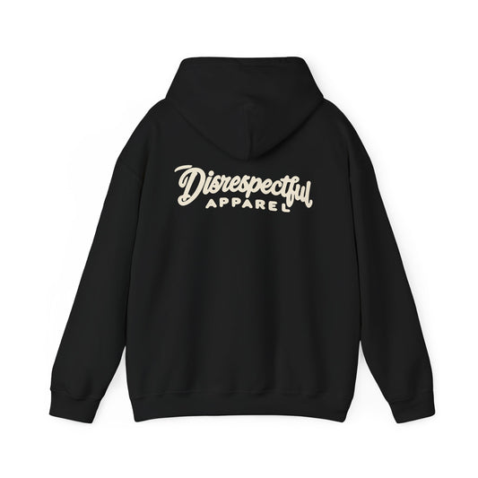 DA Script Logo — White — Back-Print Graphic Hoodie