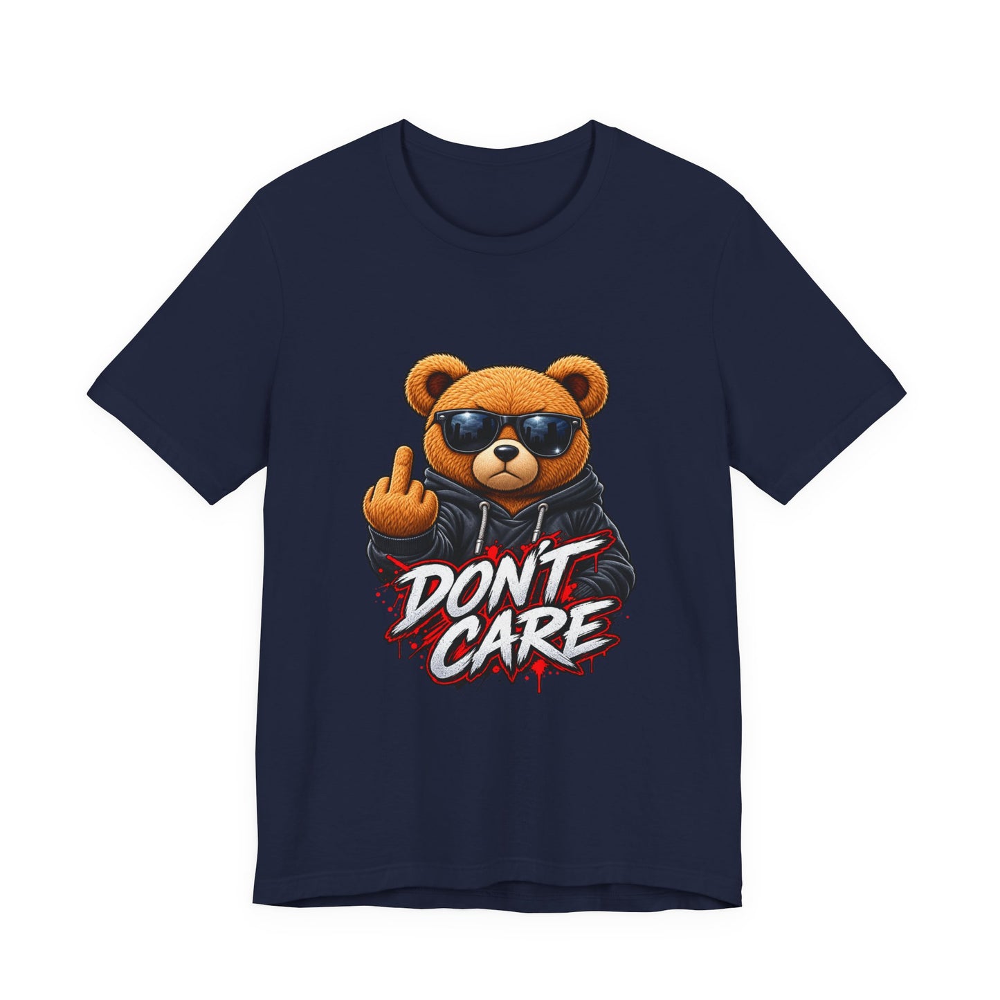 T-Shirt — 'Don't Care' Bear Graphic Tee