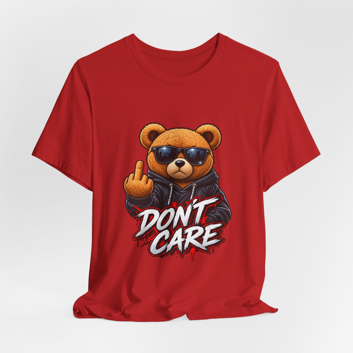 T-Shirt — 'Don't Care' Bear Graphic Tee
