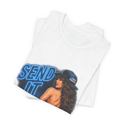Send It Pinup Tee — Retro Car & Pinup Graphic Tee