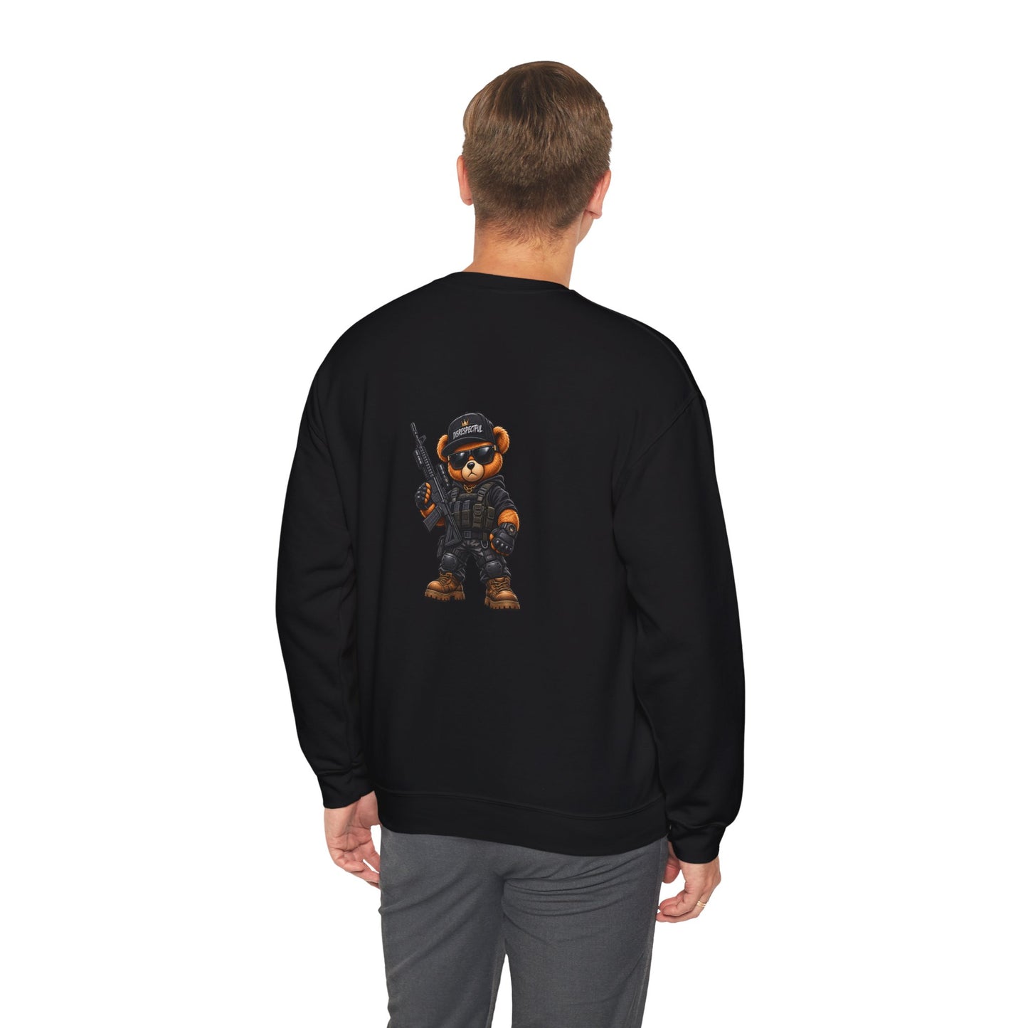 Tactical Bear — Back-Print Graphic Crewneck