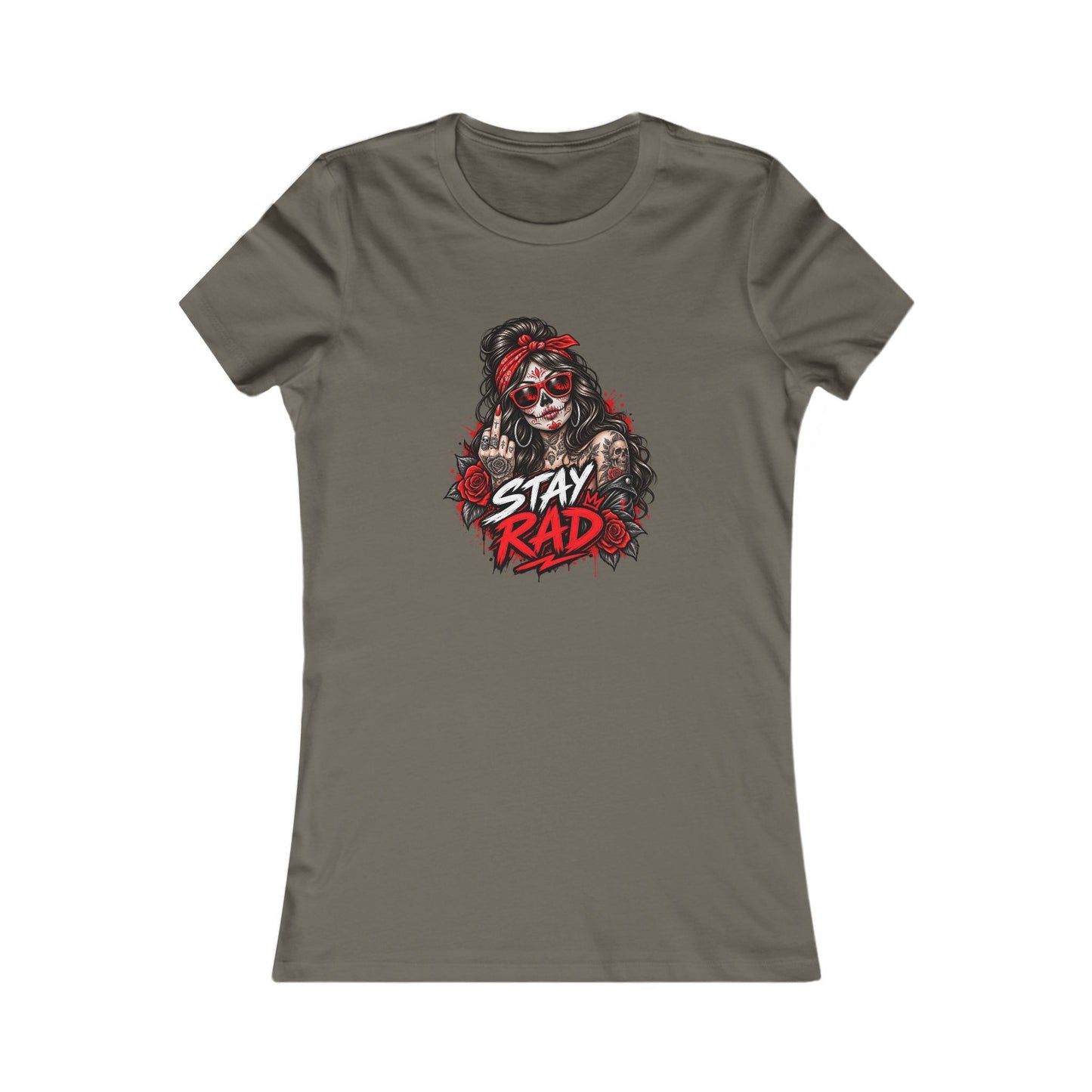 Stay Rad Skull Girl — Women's Favorite Graphic Tee
