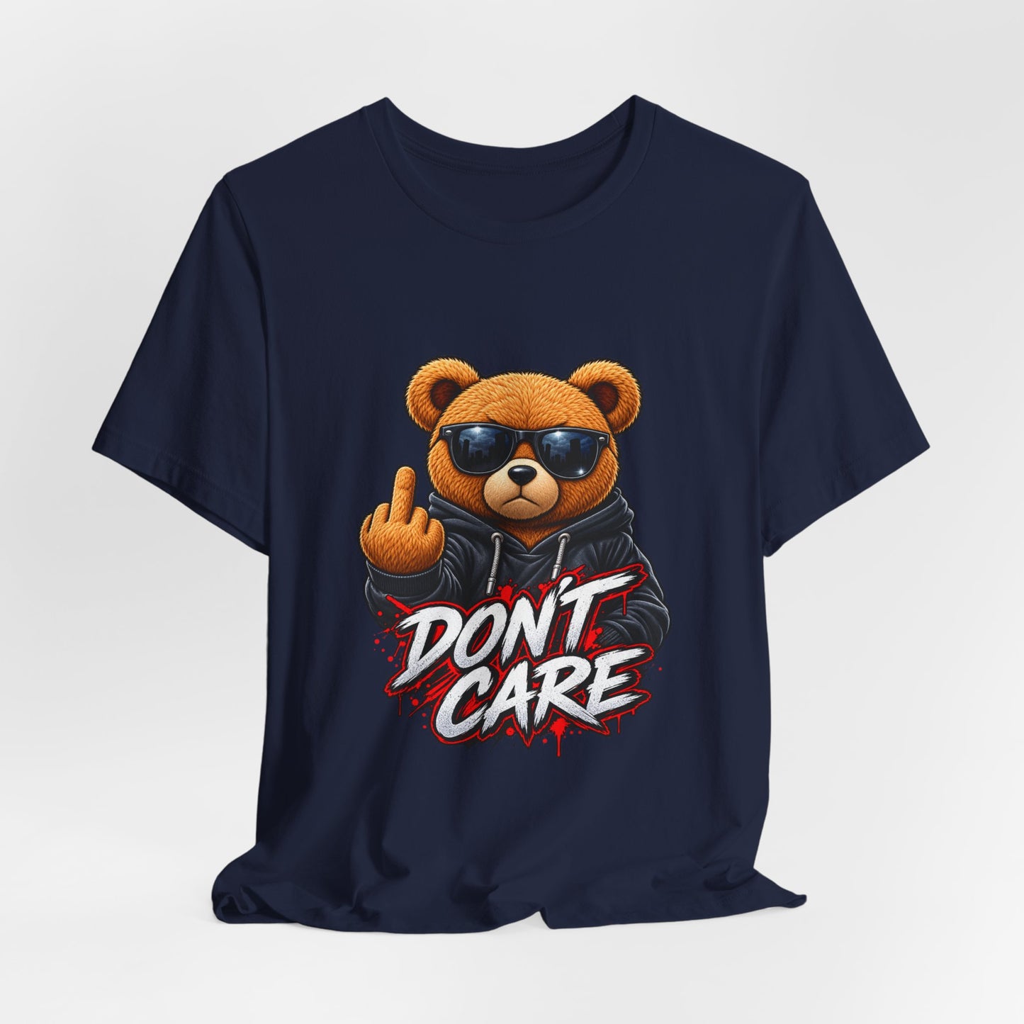 T-Shirt — 'Don't Care' Bear Graphic Tee