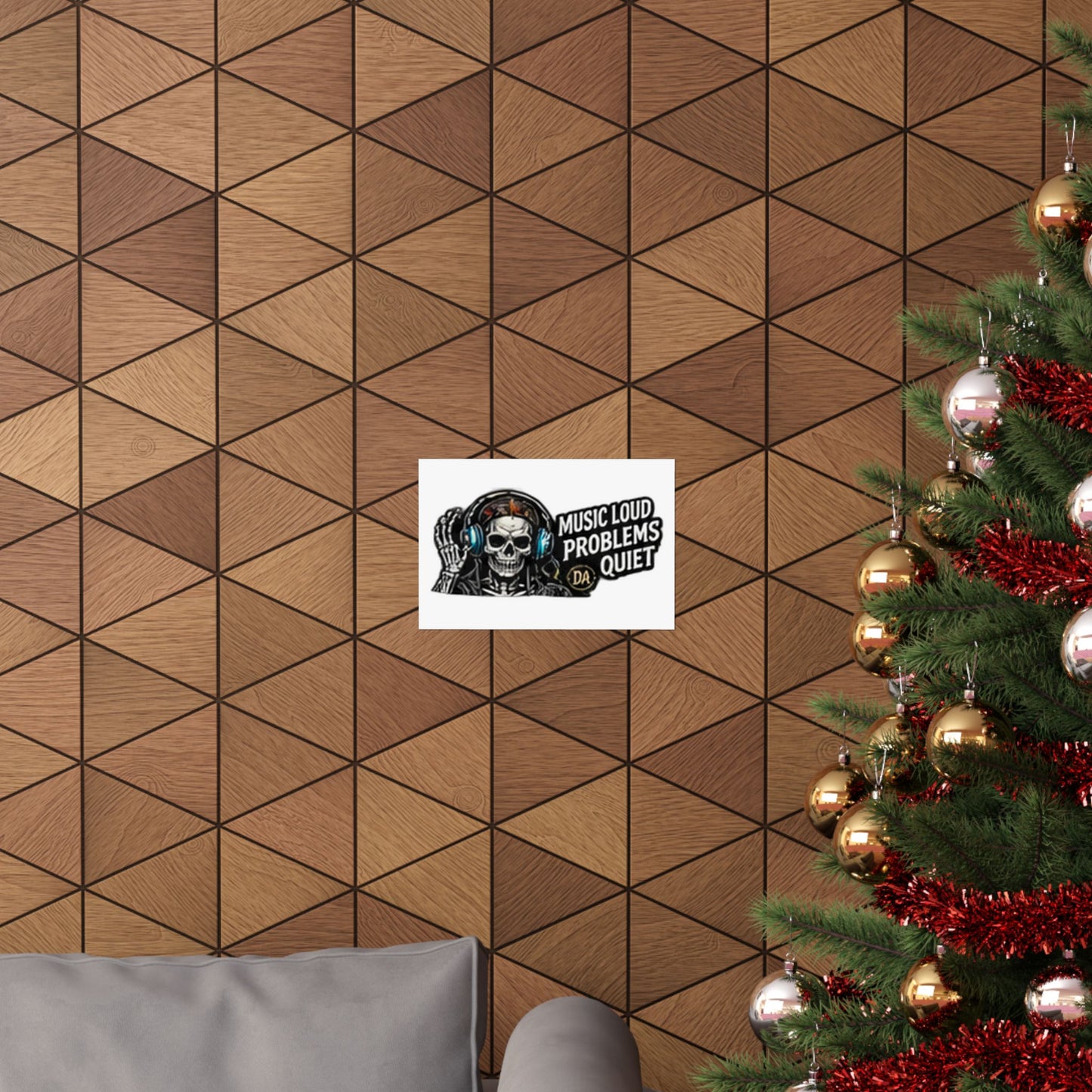 Music Loud, Problems Quiet — Horizontal Matte Poster