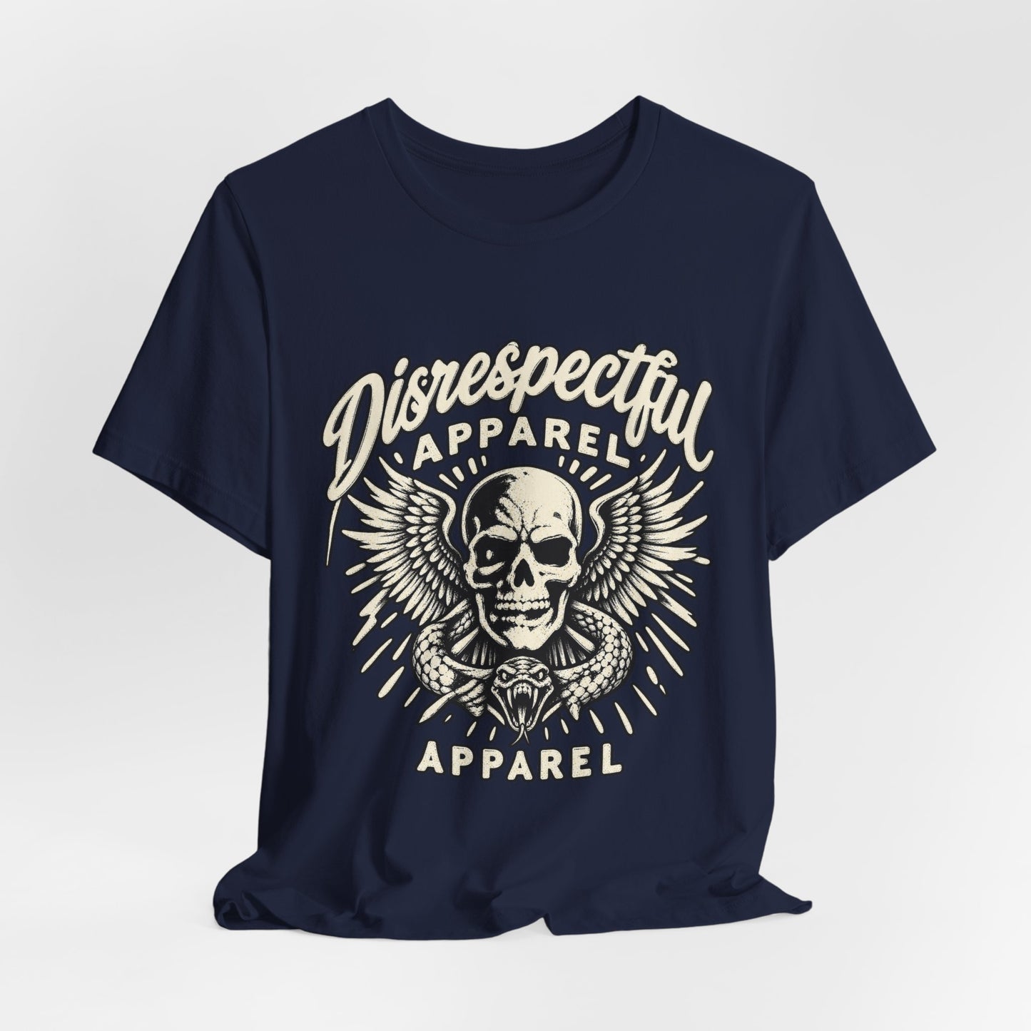 Skull & Wings Tee — "Disrespectful Apparel" Graphic T‑Shirt