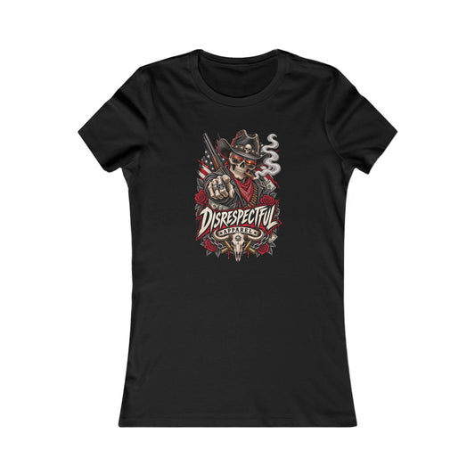 Disrespectful Apparel Skull Cowboy — Women's Favorite Graphic Tee
