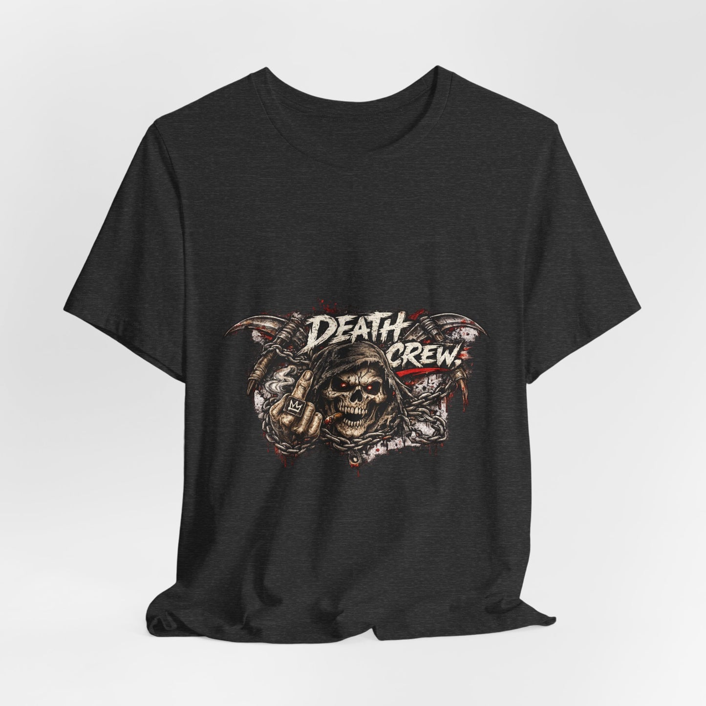 Death Crew Skull Graphic Tee — Vintage Biker Rock T-Shirt