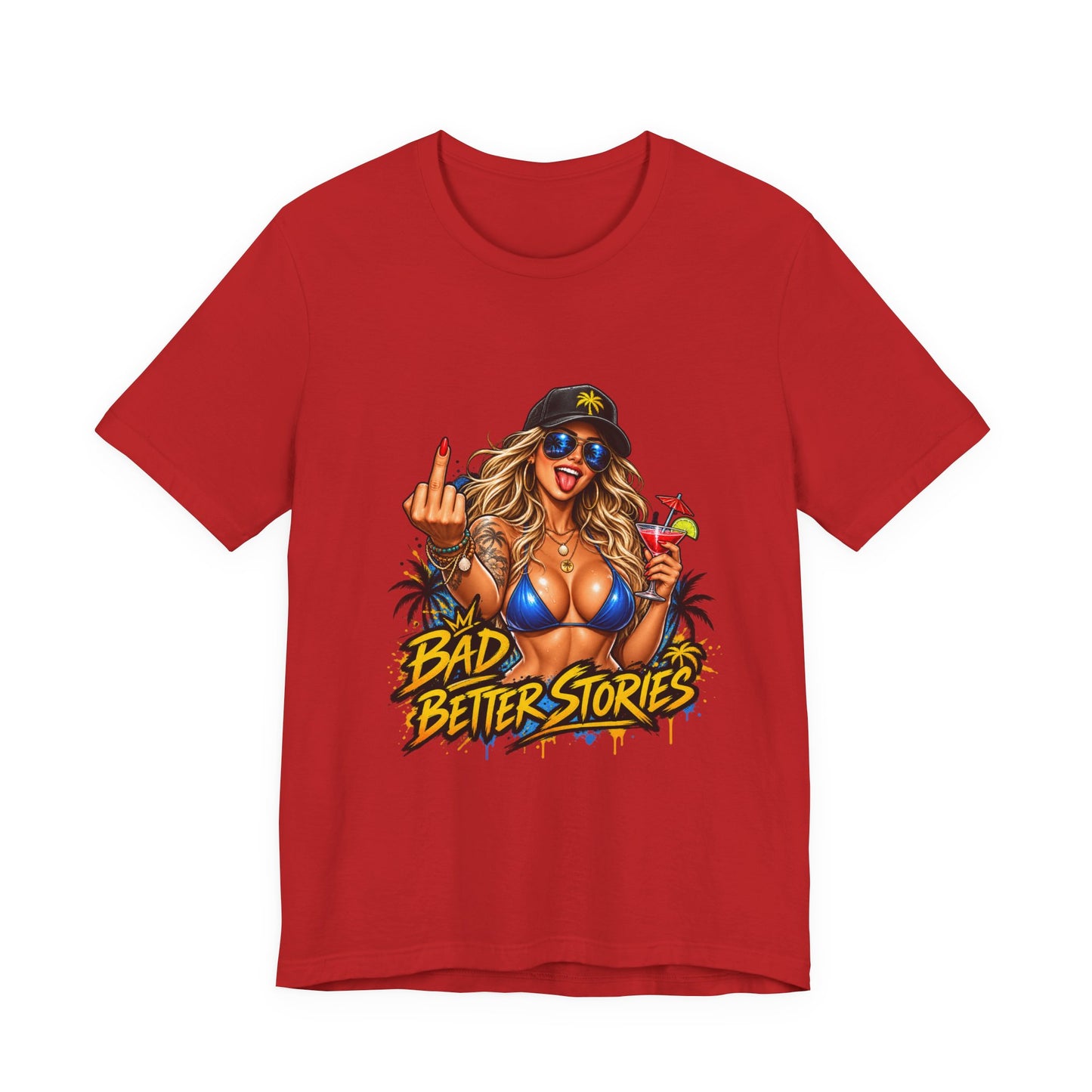 Bad Decisions, Better Stories — Beach Pinup Graphic Tee