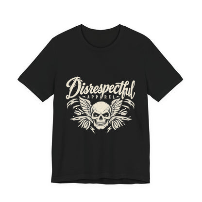 Disrespectful Apparel Skull Tee - Vintage Winged Skull Graphic Shirt