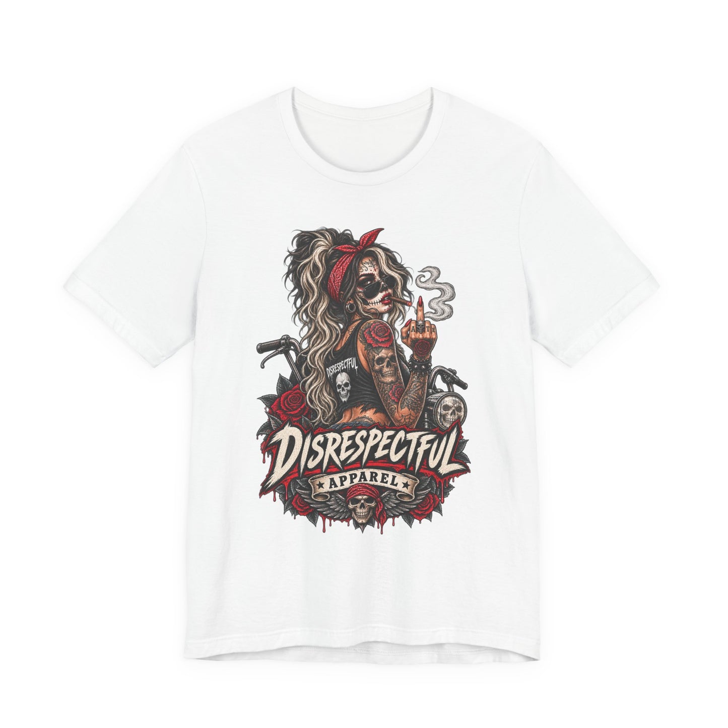 Disrespectful Apparel Skull Pin-Up Tee
