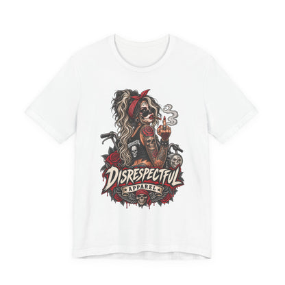 Disrespectful Apparel Skull Pin-Up Tee