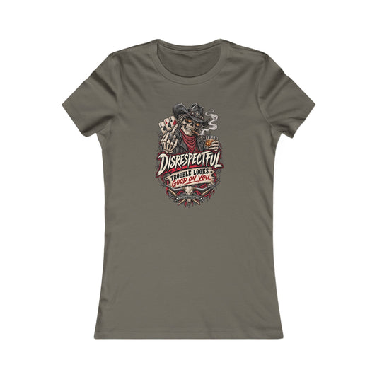Disrespectful Skull Cowboy — Women's Favorite Graphic Tee