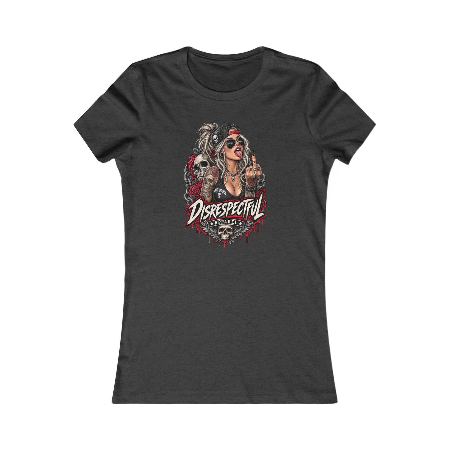 Defiant Pin-Up Skull — Women's Favorite Graphic Tee