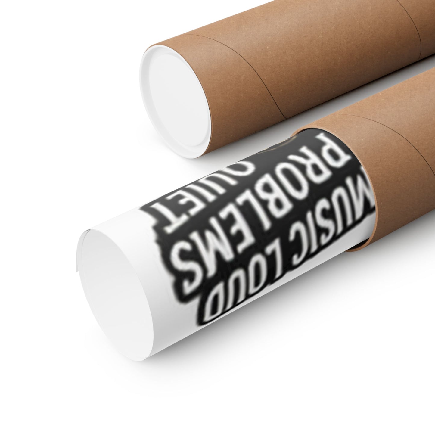 Music Loud, Problems Quiet — Horizontal Matte Poster