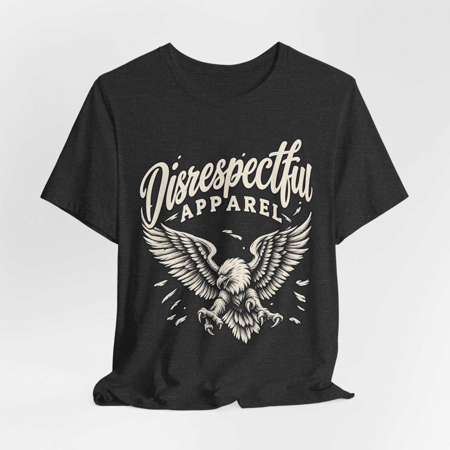 Disrespectful Apparel Eagle Graphic Tee — Vintage Script Logo T-Shirt