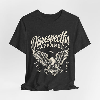 Disrespectful Apparel Eagle Graphic Tee — Vintage Script Logo T-Shirt