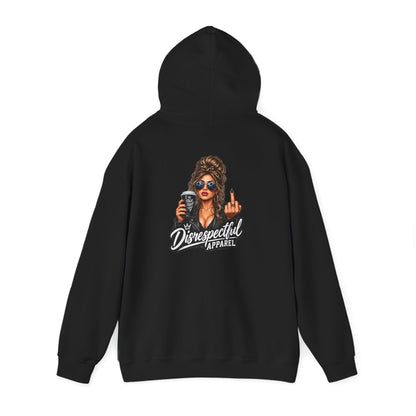 Coffee & Contempt — Back-Print Graphic Hoodie