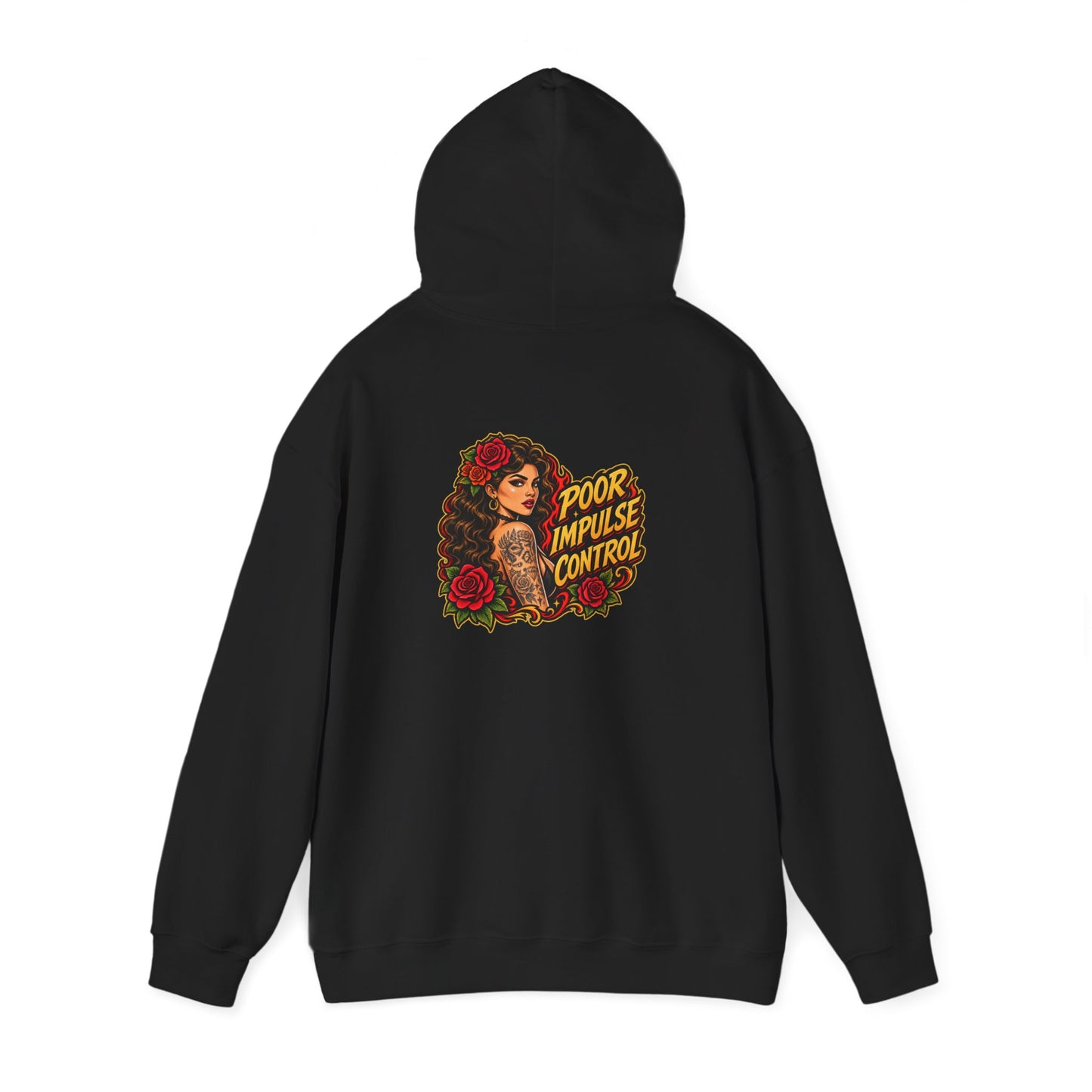 Poor Impulse Control — Back-Print Graphic Hoodie