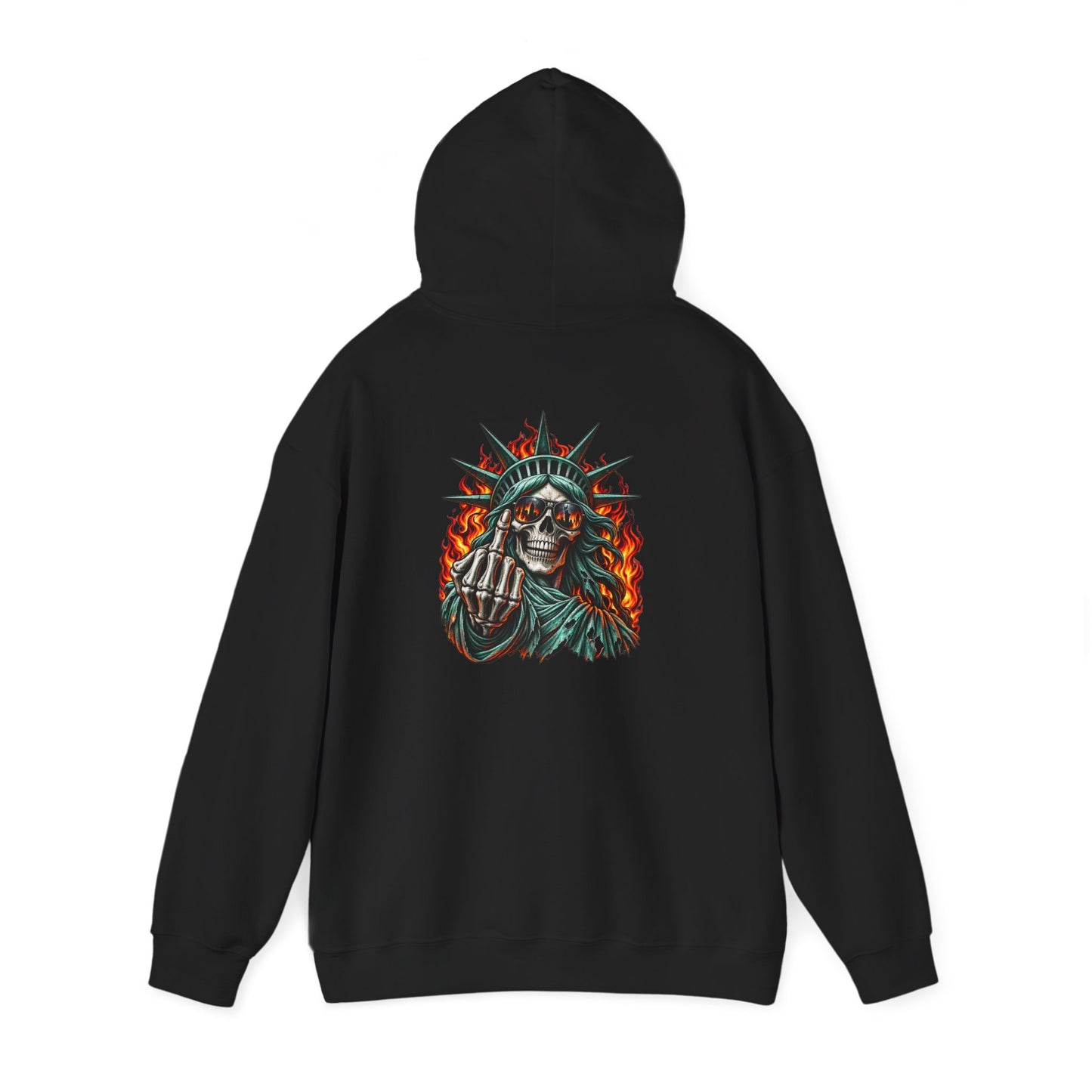 Skull Liberty — Back-Print Graphic Hoodie