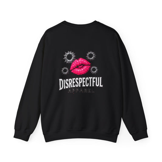 Kiss & Bullet Hole — Back-Print Graphic Crewneck