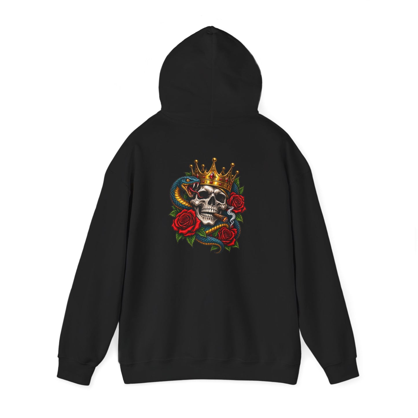 Skull King — Snake & Roses — Back-Print Graphic Hoodie