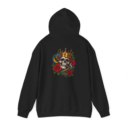 Skull King — Snake & Roses — Back-Print Graphic Hoodie