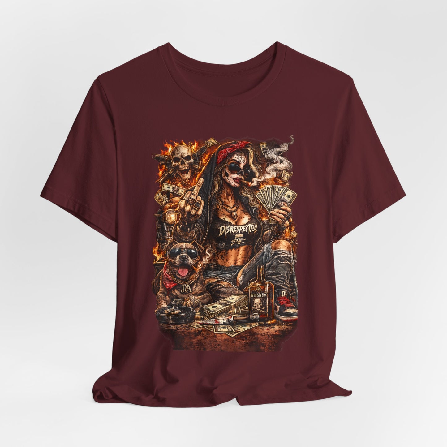 Skull Gambler Graphic Tee — Grim Reaper Poker Night T-Shirt