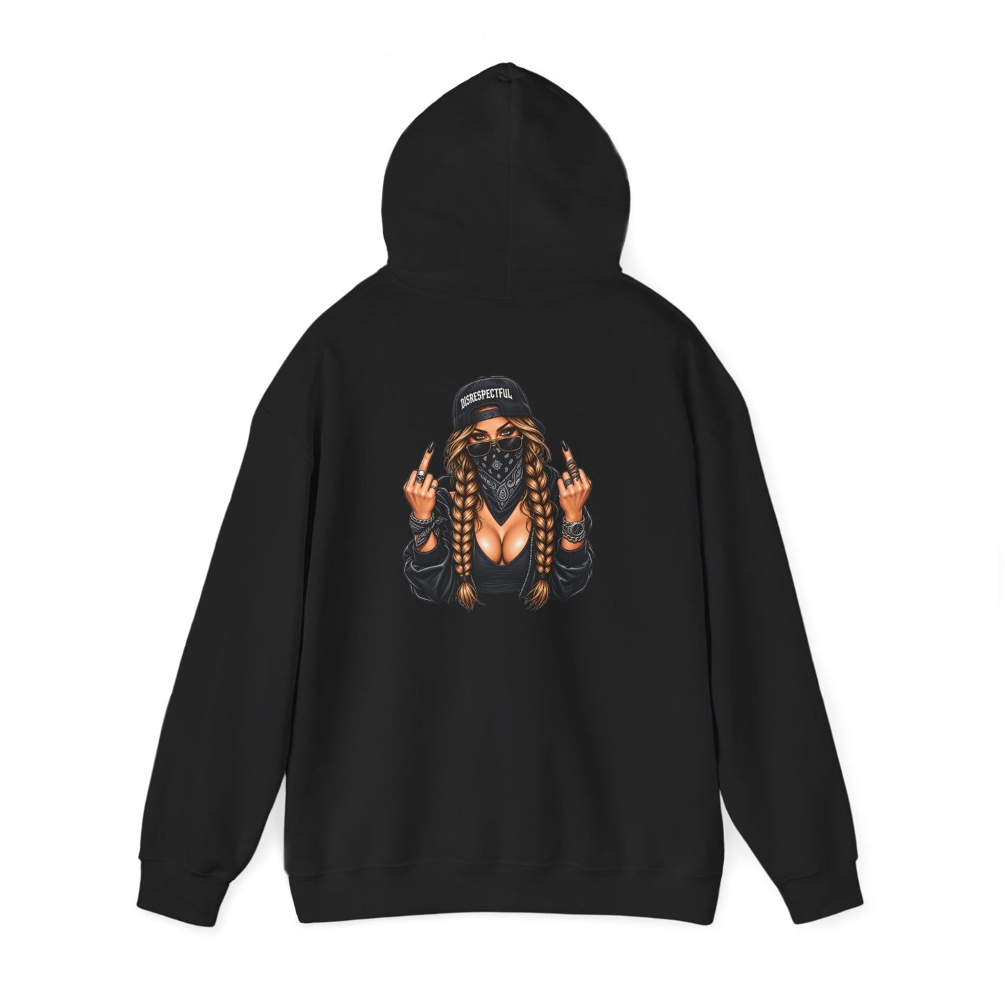 Bandana Girl Tattoo — Back-Print Graphic Hoodie